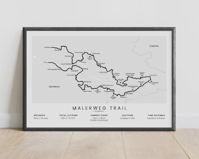 Malerweg Trail Map